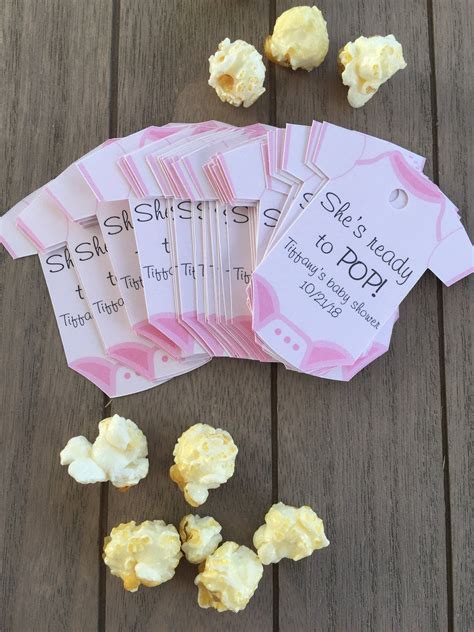 Ready To Pop Baby Shower Favor Tags Customized Onesie Tags Etsy