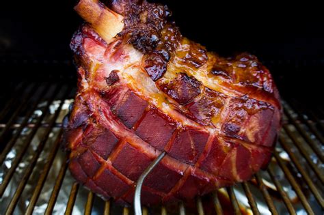 double smoked ham with easy peach glaze crave the good smoked ham smoked food recipes