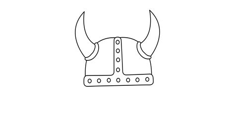 Animated Video Of A Sketch Of A Viking Hat 28896349 Stock Video At Vecteezy