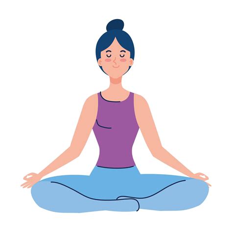 Woman Meditating Concept For Yoga Meditation Relax Healthy Lifestyle 5164730 Vector Art At