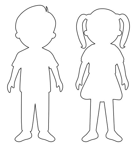 Printable Paper People Cutouts Paper Doll Printable Templates People