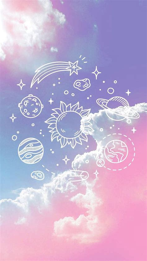 The Best 28 Space Pastel Cute Doodle Wallpaper Greatcentralpic
