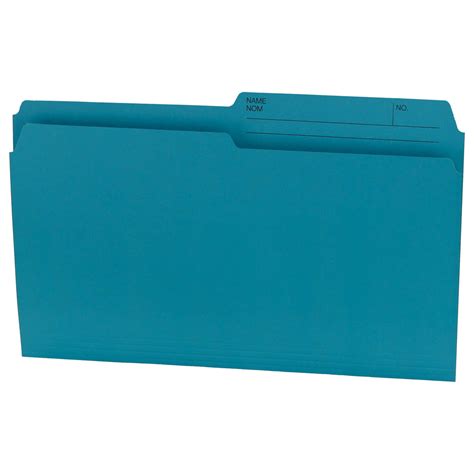 Hilroy Legal Size File Folders Teal Box Of 100 Grand And Toy
