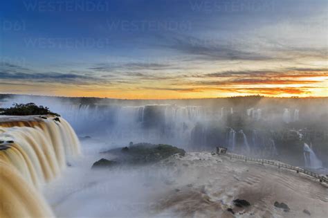 South America Argentina Brazil Iguazu National Park Iguazu Falls At