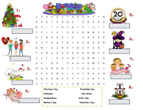 Celebrations And Holidays Worksheet Holiday Worksheets Worksheets Esl