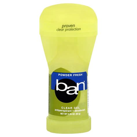 Ban Antiperspirantdeodorant Clear Gel Powder Fresh 225 Oz 63 G