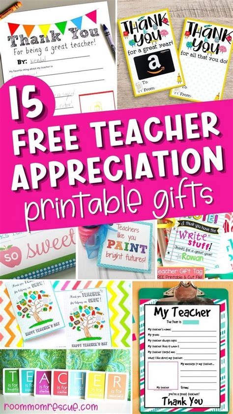 These 15 Free Teacher Appreciation Printables Are A Great Way To Say