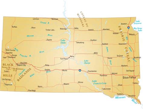 Royalty Free South Dakota Map Clip Art Vector Images And Illustrations