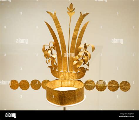 Ceremonial Crown Gold Alloy From The Island Of Nias Off The West