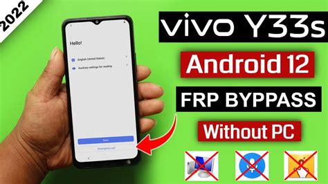 Vivo Y33s V2109 Android 12 Frp Bypass Google Account Remove Without