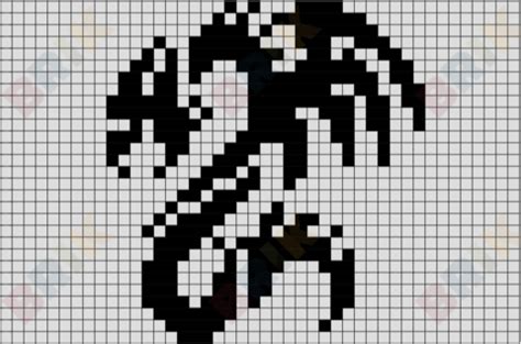 Dragon Pixel Art Grid X Pixel Art Grid Gallery C
