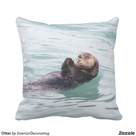 Otter Throw Pillow In 2021 Sea Otter Animals Otters