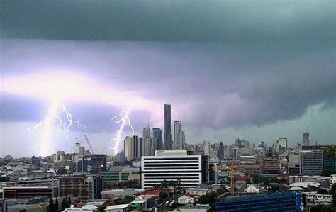 171112 Severe Storms Brisbane City City Skyline