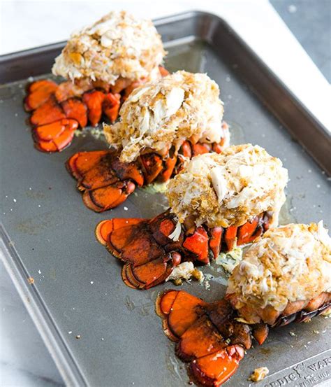 Crab Stuffed And Baked Lobster Tails Heinens Grocery Store Recipe