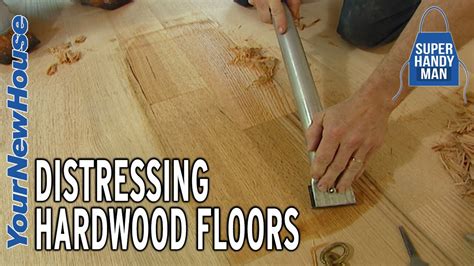 Distressing Hardwood Floors Diy Hand Scraping Youtube
