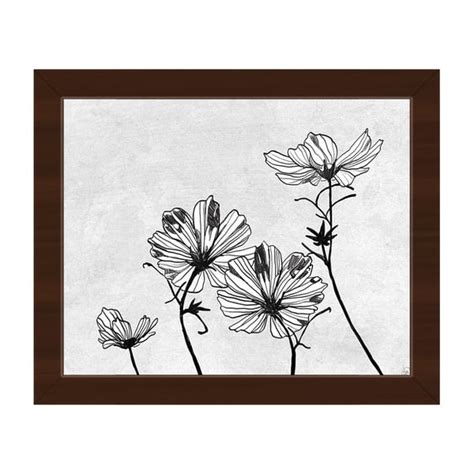 White Flowers Framed Canvas Wall Art Print Overstock 13994439