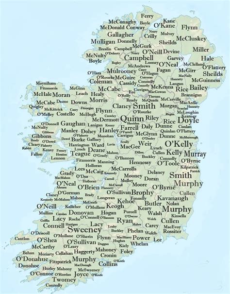 List Of The Top 100 Surnames In Ireland 2018