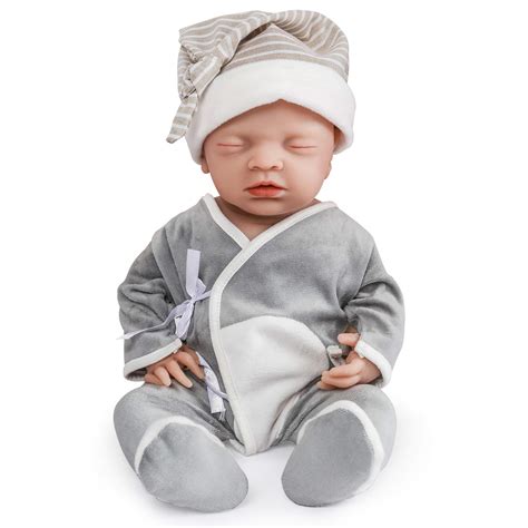 Buy Vollence Inch Realistic Ing Reborn Baby Doll PVC Free Eye Closed Real Full Body Silicone