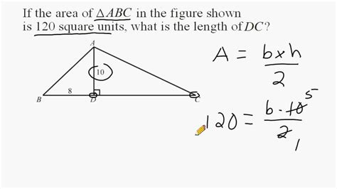 Since we are given that the two legs of the triangle are 3 and 4, plug those into the pythagorean as you can see, it is pretty simple to use the pythagorean theorem to find the missing side length of a right triangle. Using Given Triangle Area To Find Unknown Length Of A Line ...