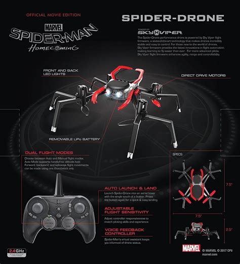 Spider Man Homecoming Spider Drone Lets You Fly Through Peter Parkers