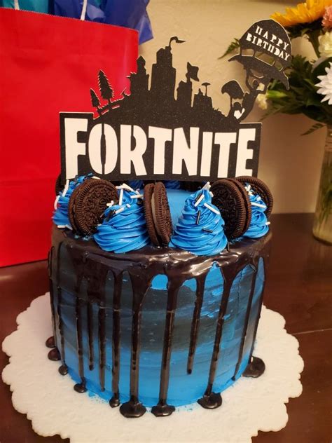 Fortnite Drip Cake Diy Birthday Cake Birthday Cake Kids 10th