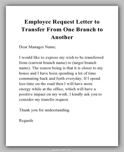 30 Greatest Job Transfer Letter Sample And Template Redlinesp