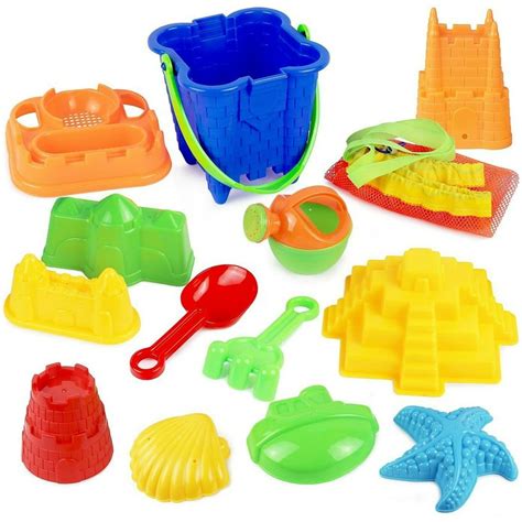 Click N Play 13 Piece Sand Castle Mold Beach Toy Set For Kids Walmart