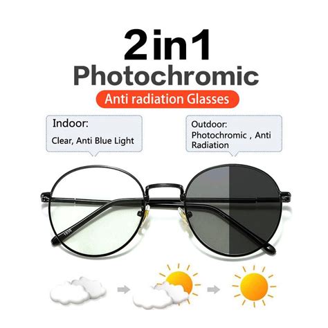 Anti Blue Ray Photochromic Eyeglasses Anti Radiation Computer Glasses Unisex Replaceable Lens