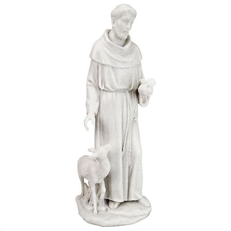 Saint Francis Of Assisi Patron Saint Of Animals Marble Resin Statue