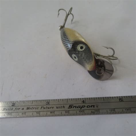 Fishing Lure Shakespeare Vintage Wood Minnow Silver Back Ebay