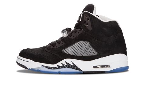 A mint nike air logo patch is stitched atop a black nylon tongue, adding a hit of color to the otherwise earth tone colorway. The Air Jordan 5 "Oreo" Returns July 2021