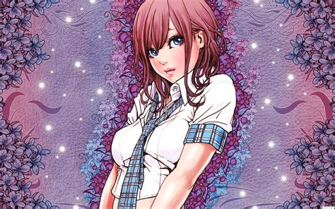 Wallpaper Anime Girl Cute Shirt Tie 2560x1600