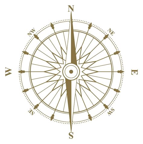 Premium Vector Marine Rose Wind Retro Nautical Map Compass