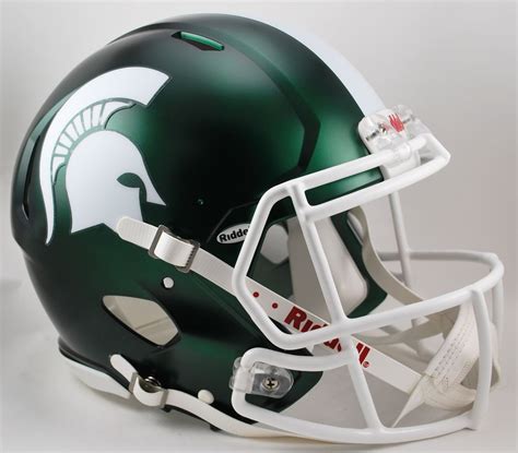Michigan State Spartans Authentic Full Size Speed Helmet - Satin Green | Michigan state spartans 