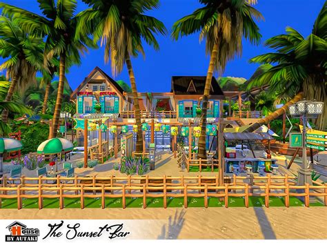 The Sunset Bar By Autaki Tropical Bar 30x20 Sims4 Clove Share