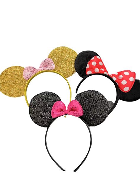 Möbel Wohnen Minnie Mickey Mouse Ears Headbands 20 pcs Black Plush