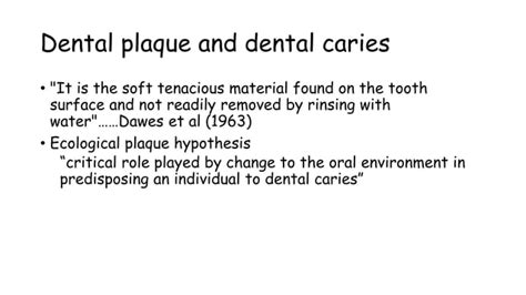 Dental Caries Its Etiology