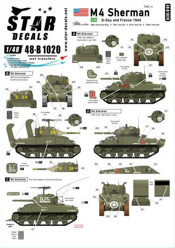 Us M4 Sherman D Day And France In 1944 66th Armored Regiment 70th