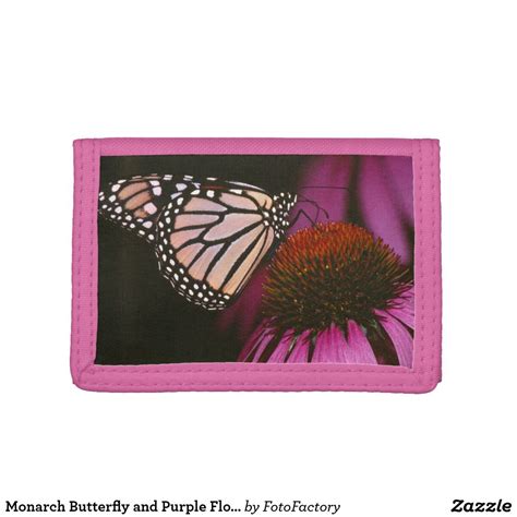 • how to install your monarch wallet for the first time tutorial video. Monarch Butterfly and Purple Flower Tri-fold Wallet ...