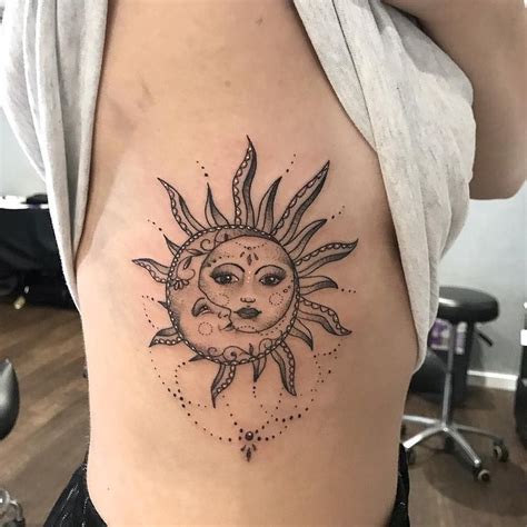 Ornamental Sun And Moon Tattoo Ideas Eloise Entraigues