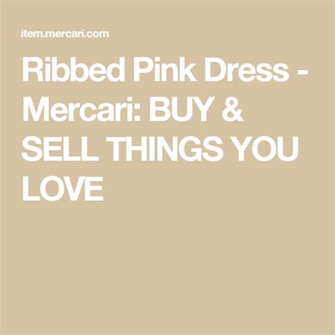 Ribbed Pink Dress Mercari Buy And Sell Things You Love Pink Dress