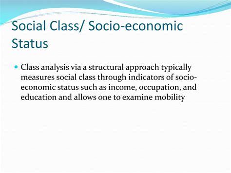 Ppt Social Class And Socio Economic Status Relevance And Inclusion
