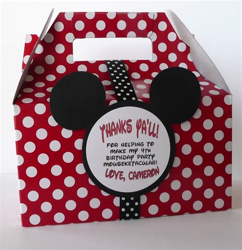 Favor Boxes Fiesta Temática Mickey Mouse Fiesta De Minnie Mouse