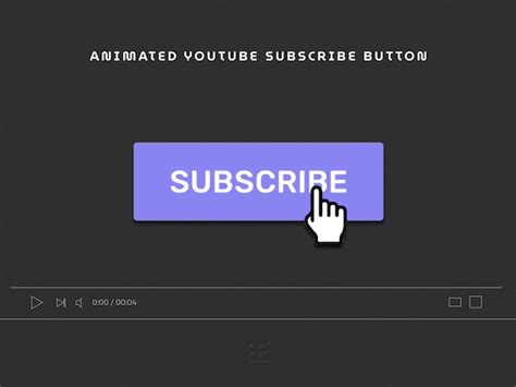 Purple Animated Youtube Subscribe Button Minimal Animation Etsy Norway
