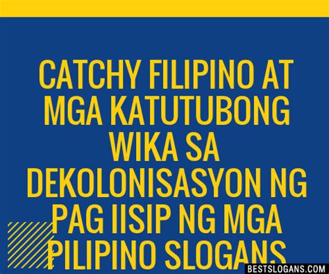 40 Catchy Filipino At Mga Katutubong Wika Sa Dekolonisasyon Ng Pag