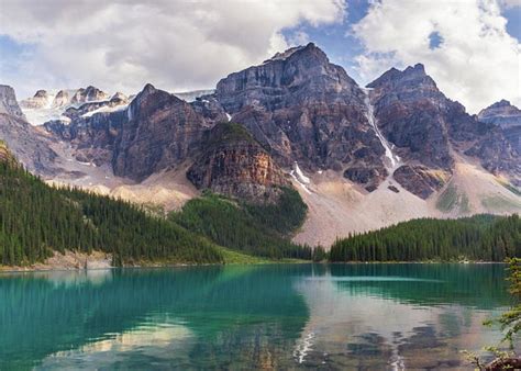 Valley Of The Ten Peaks At Moraine Lake Greeting Card By Mike Centioli