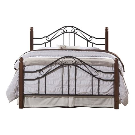 hawthorne collections traditional metal full poster spindle bed in black