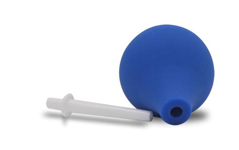 224ml Pear Shaped Enema Rectal Shower Silicone Blue Ball For Anal Anus