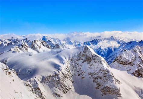 Wallpaper Mountains Winter Peaks Snow Covered Hd