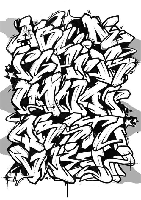 Alphabet Graffiti Block Style Simple Suggestions Graffiti Alphabet
